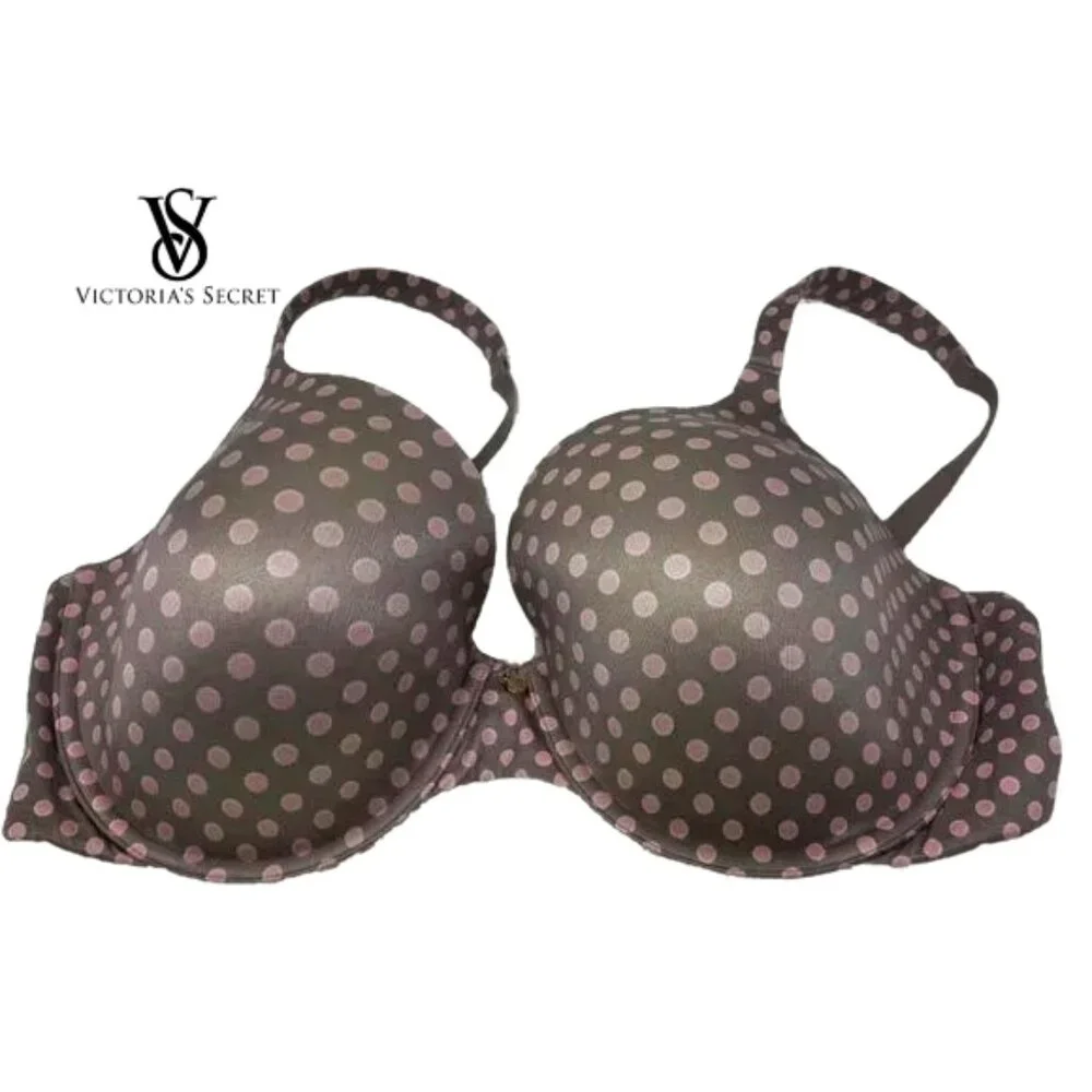 Victoria’s Secret Lined Perfect Coverage Polka Dot Bra Size 32DD